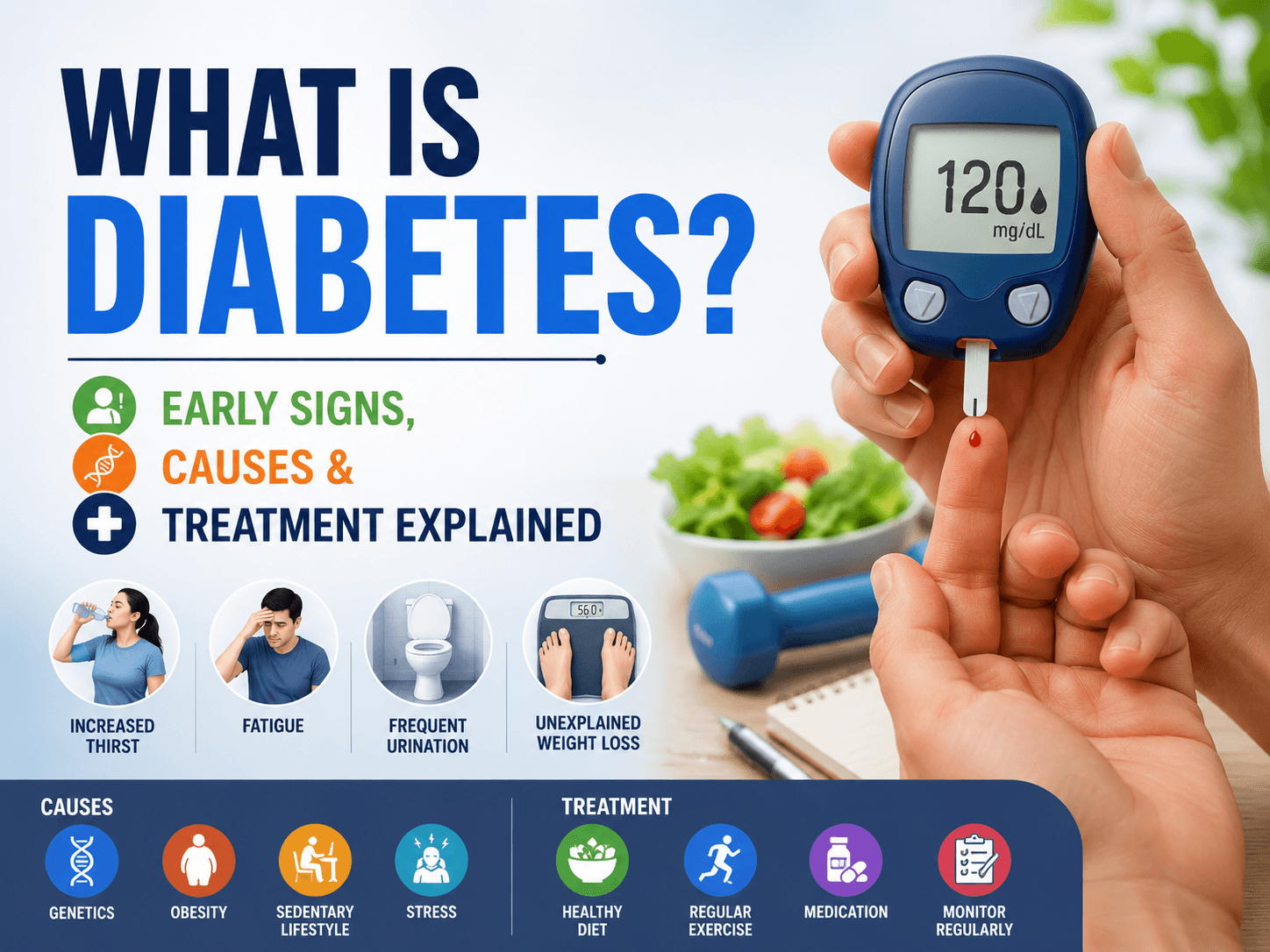 What Is Diabetes? Early Signs, Causes & Treatment Explained